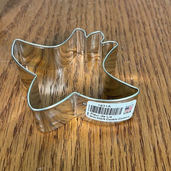 Ann Clark 5 Cookie Cutters -football mason jar fleur de lis martini mustache euc - Picture 6 of 6